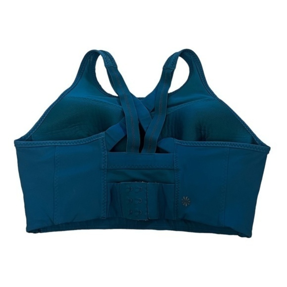 Athleta Padded Adjustable Double Crossed Straps Sports Bra, Deep Aqua, M